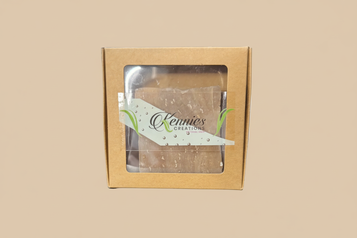 Product in a cardboard box with 'Kennes Creations' branding on a background